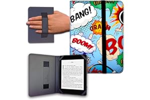 ANVAL Custodia per eReader eBook da 6 Pollici - Woxter, Tagus, BQ, Energy, SPC, Sony, Inves, Papyre, Wolder, Nolim - 6" Universale - Elastico (34)
