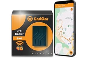 FINDCAR GPS CAR TRACKING findCar BX6-4G Localizador GPS con imán para Coches, Bicicletas y Otros vehículos|Ubicación en Vivo |Batería de Larga duración de hasta 90 días | Exceso de Velocidad, antirrobo y geofencing