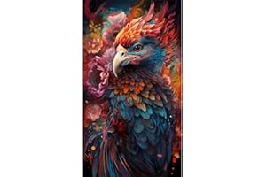 BJBJJIU 5D Diamond Art Painting Kit, Diamant Painting Bilder Set, Diamant Malerei Strass Stickerei Malerei Painting für Erwachsene, Kinder, Haus, Wand Dekoratione 40x30cm (Papagei)