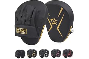 AQF Mitaine Boxe, Patte d'ours Boxe, Pao Boxe, Cible Rex en Cuir Incurvé Boxe Thai Frappe, Focus Gant De Boxe pour MMA, Muay Thai, Kickboxing, Karaté & d'arts Martiaux