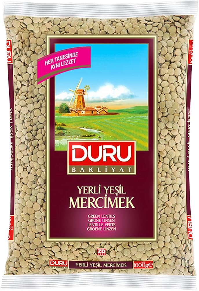 Duru Bakliyat Yeşil Mercimek,1000 Gr