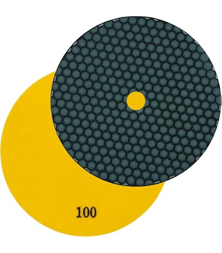 NBB Diamant-Polierscheiben 50mm (4 Stück 400#) Für Granit, Marmor & Stein - Trocken/nass, Mit Nylonrücken