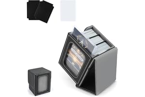 TOSAVGA Deck Box für MTG, Sammelkarten Box mit Commander Display, Karten Aufbewahrungsbox für 100 hüllen Karten, Leather Deck Box mit 2 kartentrenner, Kartenbox für TCG-Karten, Leather Case