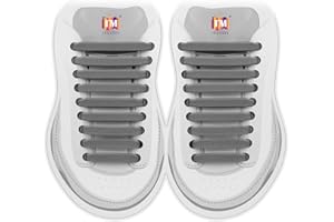 INMAKER Sznurowadła bez wiązania dla dzieci i dorosłych, elastyczne sznurowadła do trampek, silikonowe płaskie sznurowadła do butów do biegania