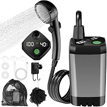 Douche Camping avec Barre Chauffage - Kit Pompe de Douche Électrique Douche Camping avec Barre Chauffage - Kit Pompe de Douche Électrique