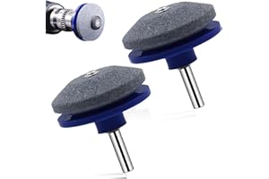 YYCLIPY 2 Packs Blue Lawn Mower Blade Sharpener - Universal Garden Tool Drill Attachment for Rotary Mowers, Hoes, Spades, Lawn-Edgers, Shears and Other Tools