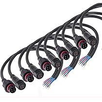 GZLFH 8 Paar Wasserdichte Stecker | IP65 2-polig Für LED & Niedervolt