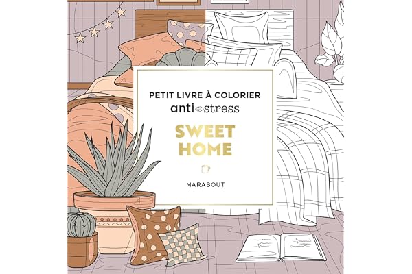 Sweet Home: Petit livre à colorier anti-stress