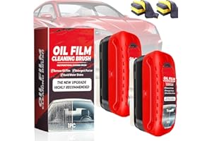 FYANER Automotive Oil Film Cleaning Brush, Removedor De Película De Aceite Para Vidrio, Limpiador De Vidrios De Automóvil Con Esponja, Tabla De Limpieza De Vidrio