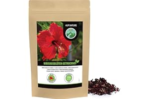 Alpi Nature Hibiscus Flowers Tea (125 g) hibiskus całe kwiaty herbata kwiatowa hibiskusowa suszona delikatnie 100% czysta i naturalna aby przygotować herbatę hibiskusową