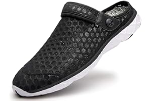 EAGSOUNI Zuecos Hombres Mujeres Unisex Zapatillas de Playa Sandalias Piscina Vernano Zapatos de Jardín Respirable Malla Casual Pantuflas