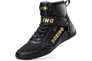 SDEQA Boxschuhe Herren Leichte Kampfsport Boxschuhe Atmungsaktive Bodybuilding Boxen Stiefel athletik Fitnesschuhe Große