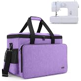 Yarwo Sewing Machine Bag with Wooden Board, Purple | Removable Wooden Board and Thick Padding, Multiple Pockets with 2 Side M