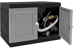 ‎ABBAWARE ABBAware Mehrzweckkomode, Sitzbank mit einrastenden Klapptüren, Haushaltsschrank 68x48x47cm mit extra großem Fach, Stabile Ausführung als Sitzbank geeignet, schöner Allzweck-Aufbewahrungsschrank