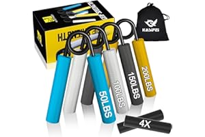 kasifei Hand Grip Antebrazo Ejercitar, Paquete de 4 (22.5, 45, 67.5, 90kg) Fortalecedor de Agarre, Ejercitador de Manos para Antebrazo Fortalecer y Rehabilitacion Mano