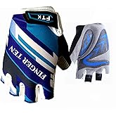 FINGER TEN Fahrradhandschuhe Kinder MTB Handschuhe Fahrrad Outdoor Bike Gel Halbfinger Sporthandschuhe Radhandschuhe Wert 1 P