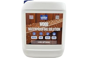 SIRAMICO COATINGS Wood Waterproofing Solution I 5 litres I Clear Invisable Finish for Wood Preserving of Fences, Decking, Sheds and Furniture