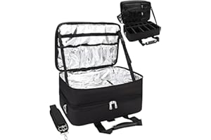 Relavel Friseurtasche, Große Makeup Tasche für Friseur, Wärmeisolierende Aluminiumfolie Professionelle Friseurkoffer, Kosmetiktasche für Friseur Zubehör, Haarwerkzeuge Aufbewahrungsbox