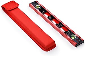 Sola Elektriker Wasserwaage 41 cm mit Steckdosen Schablone | Hochpräzise Aluminium Wasserwaage mit Markierungshilfe für Hohlwanddose im 71-mm-Normabstand | mit Schutztasche | von Wfix