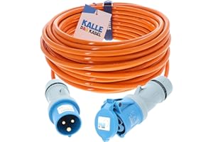 KALLE DAS KABEL CEE Verlängerung Kalle Blue Signal 2,5mm² Industrie BAU Boot Womo Camping Vollpur-Premium-Leitung 15 Meter