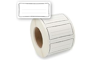 NORD TAPE Etykiety samoprzylepne 1000 szt, naklejane etykiety do opisu na słoiki, naklejki na słoiki z dżemem do opisu, etykiety na przyprawy, 60x30mm