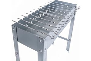 ACTIVA Schaschlikgrill I Premium Mangal Grill inkl. verchromtem Grillrost & Spieße I Robuster Holzkohlegrill für ein einzigartiges Grillerlebnis