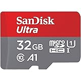 SanDisk Ultra 32 GB microSDHC Memory Card + SD Adapter with A1 App Performance Up to 120 MB/s, Class 10, U1, SDSQUA4-032G-GN6