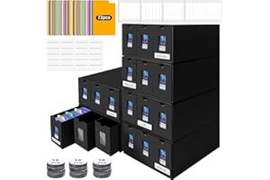 BILIPLE Pudełko do przechowywania karta Trading Card Storage Box na ponad 10800 kart, dowódca, 72 separatory, pokrowiec TCG