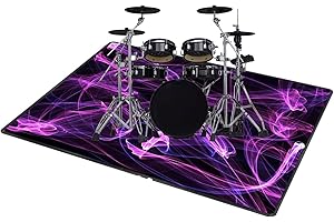 QQDD Drum-Teppich Schlagzeugteppich Schallschutz Teppich Schallschutzmatte rutschfeste Trommelmatte für E Drum Schlagzeug Elektronisch Snare Teppich Snare Drum Rug Schalldicht Teppiche (80CM - 200CM)