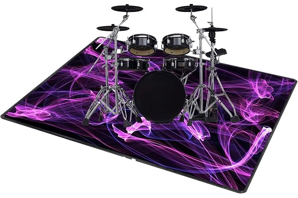Tapis Pour Batterie Antidérapant 120x160cm Noir - Insonorisé Et Professionnel
