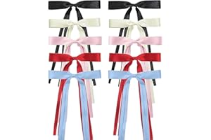 ‎BETTERJONNY 10Pcs Haarschleifen Clip, Basicon Haarschleifen Schleife Haarspange Schleife Haare Schleifenband Haarspange Haarschleife Damen Bänder Haarschleife Hair Accessories für Damen Mädchen Kinder, 5 Farben