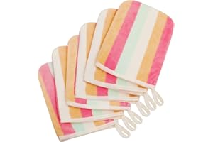 GRBAIN 6 Piezas Manoplas Baño Toallas Baño Toalla Facial Toalla Cara Toalla Microfibra Toallas Lavabo Esponja Bebe Recien Nacido Toalla Desmaquillante Reutilizable Limpieza Facial 15x21cm Franela-E