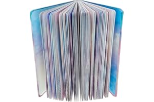 MEIYIFAN Kolorowy, pusty dziennik dla kobiet i dziewcząt, pamiętniki w twardej oprawie, pusty notatnik, 128 kolorowych ilustrowanych stron, prezent dla kobiet i dziewcząt, 13 x 19 cm (ciało niebieskie)