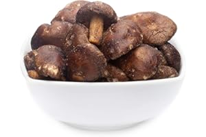 CRACKERSCOMPANY 1 x 1.4kg Shiitake Pilze geröstet intensiver Geschmack vegetarisch vegan glutenfrei fettarm außergewöhnliche Knabberei