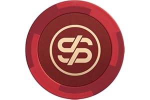 SLOWPLAY Godel Clay Poker Chips, 14 Grams Heavyweight Clay Composite, 40mm Large Chips in Bulk, Pack of 50 in Red Without Denomination