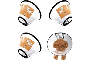 STREEHERJJKEA1 Conos Recuperación Mascotas Collarines Curar Heridas Ajustable plástico Mascotas Cono Recuperació Cono Mascotas para perros gatos ajustable cómodo collar protección anti-mordedura 4 piezas