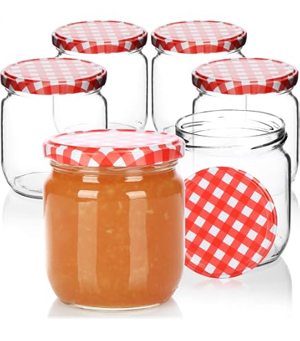 Set Di 25 Barattoli In Vetro Da 125 Ml Con Coperchio Argento To 66 | Per Marmellate, Conserve, Regali | Quaderno Ricette Incluso