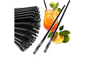 Robin Goods® 100x dicke Mehrweg Hartplastik-Strohhalme im Set - 22 cm für alle Drinks, wiederverwendbar, spülmaschinengeeignet - Trinkhalme für Smoothies, Cocktails, Heißgetränke