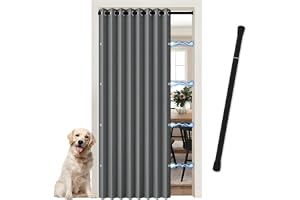 JCyh Dörrgardin med magnetisk teleskopisk stång utan borrning