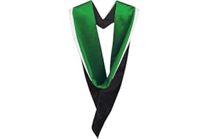 GRADUATION ATTIRE University academic graduation hood (Bachelor) - UK style hood only (Emerald Green with White Rim)