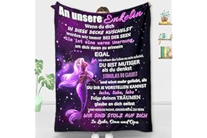 ACCZ Personalisierte Decke für Enkelin von Oma und Opa, Kuscheldecke Flauschige Geschenke An Unsere Enkelin, Geburtstagsgeschenk für Enkelin, Mädchen Geburtstags Abschluss-Geschenke