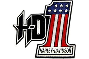 SUMA SHOP - Stemma Harley Davidson, Toppa Ricamata N1 Logo H-D, Emblema Cucito, 9.5 L x 10 H CM
