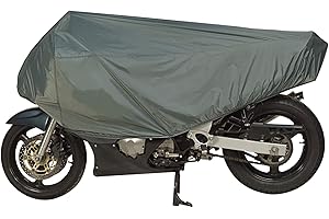 Guardian by Dowco 26015-00 Travel Ready Water Resistant Premium Motorcycle Half Cover: Grey, Sportbike