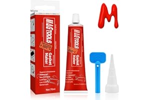 MIIOTO Pate a Joint Moteur, Joint Carter Huile Moteur, Silicone Haute Temperature, Joint D'étanchéité du Joint de Service du Moteur en Silicone Résistant à Haute Température de - 62 ºC à 343 ºC-70ml (Rouge)