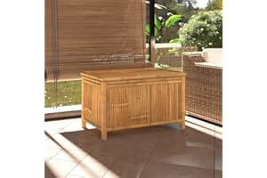 Homgoday Caja portaobjetos de jardín 90 x 52 x 55 cm de bambú, muebles, baúles y baúles para exteriores, caja de jardín, porta herramientas de jardín, puf de exterior, baúl de exterior