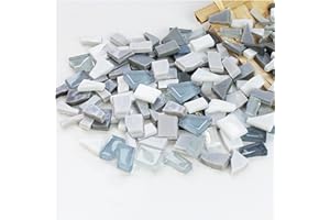 BTMIEY Piastrelle per mosaico di cristallo irregolari, 500 g, piccole piastrelle a mosaico fai da te, hobby, artigianato di cristallo fatte a mano per bambini, per artigianato, cornici fai da te,