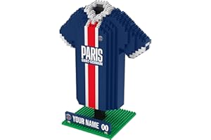FOCO Produit sous licence officielle Maillot de bureau de football 3D BRXLZ personnalisé (Paris Saint Germain FC (911 pièces))