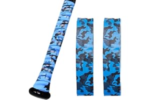 AMIJOUX 2Packs 44" 0.8MM Bat Grip Tape pour Baseball Poignées de Chauve-Souris Confortables et Douces Poignée Facile pour Le Softball Poignées de Hockey sur Glace Prédécoupées et Remplacement Pro