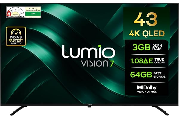 Lumio Vision 7 2026 109cm (43 inches) 4K Ultra HD Smart QLED Google TV FTW1-ADSJ