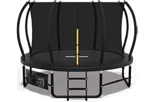 Devoko Trampolino Esterno Ø228/305/366/427cm, Traverse gambe rinforzate, Struttura stabile e resistente. Portata 160kg, Costruzione monoblocco, Montaggio rapido. Adatto a bambini e adulti.